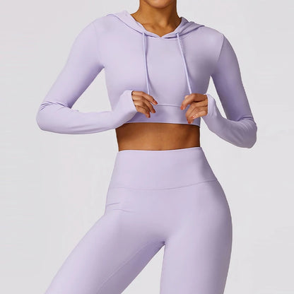 Aero Activewear® Ample Crop Top Hoodie