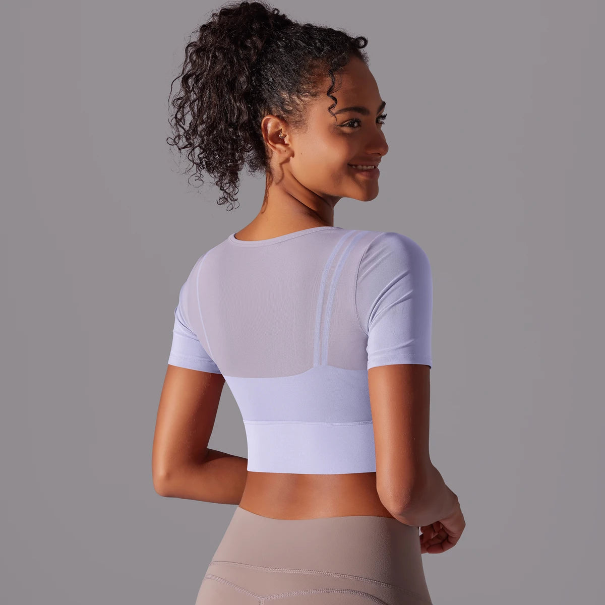 Aero Activewear® Airy Mesh Cropped Tee